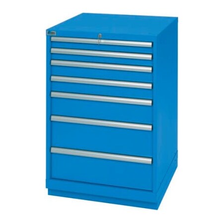 Lista International Lista 7 Drawer Standard Width Cabinet - Bright Blue, Individual Lock XSSC0900-0703BBRG